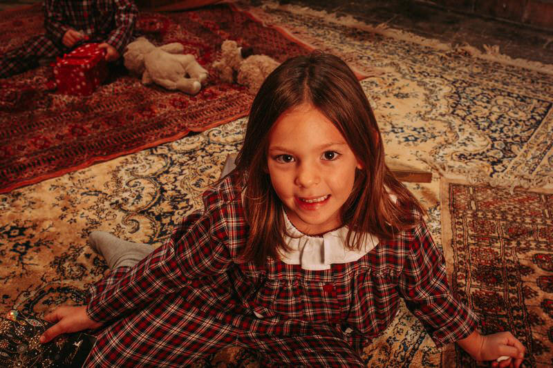 fotografía infantil para postales de navidad